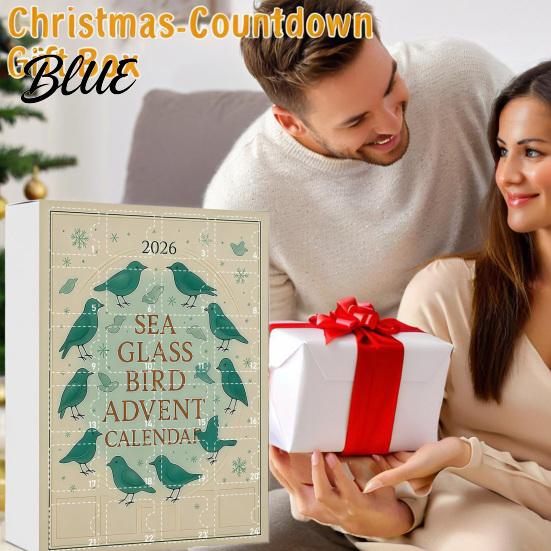 Educational Bird Collection for Science Enthusiasts Sea Glass Advent Calendars 2026 24 Days Christmas Countdown Calendar with Festive Box Surprises