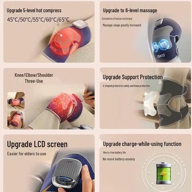 SKG W3 Deluxe Heated Knee Massager CN plug (adapter included)