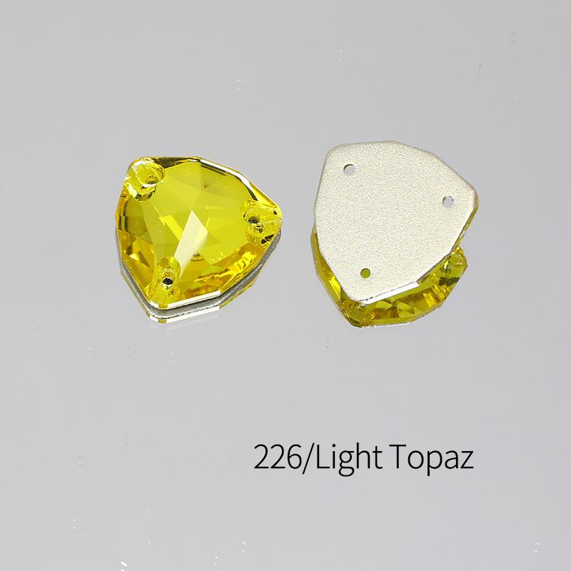 Dongzhou Crystals Flatback Non Hotfix Sew on Rhinestones Triangle Shape Crystal Beads Sewing Accessories for Dress & Shoes