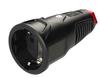 Portable Rubber Socket 16A 2P+Z 230V IP20 Black and Red TAURUS2 PCE 2410-SRW