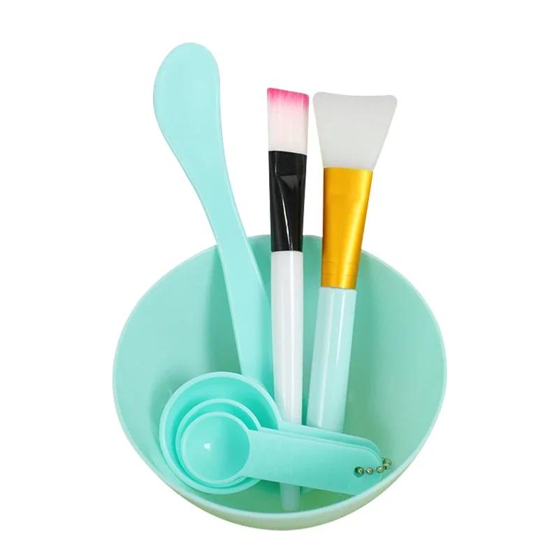 Set da 7 pezzi Pennello Viso Ciotola per Maschera Cucchiaio Pennello per Maschera Bastoncino Strumenti di Bellezza Fai da Te Mescolanza Prodotti per la Cura della Pelle Trucco Donna Pennello in Silicone