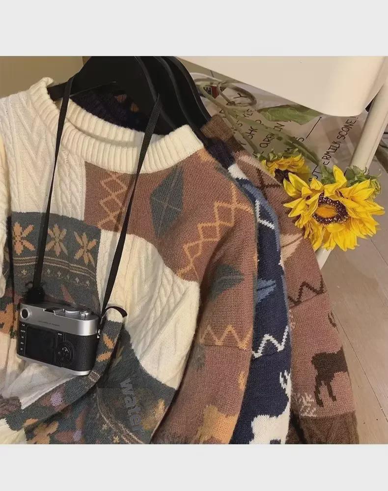 Men's Retro Thickened Winter Sweater Jacket
