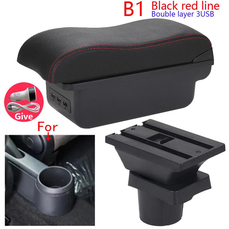 For Volkswagen UP Armrest Box For Skoda Citigo VW UP Seat Mii Car Armrest Storage Box Car Accessories Auto Retrofit Parts