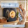 5kg Kondenstrockner, 1000W Kompakter Freistehender Frontlader Wäschetrockner mit Edelstahl-Trommel, Timer, Blau