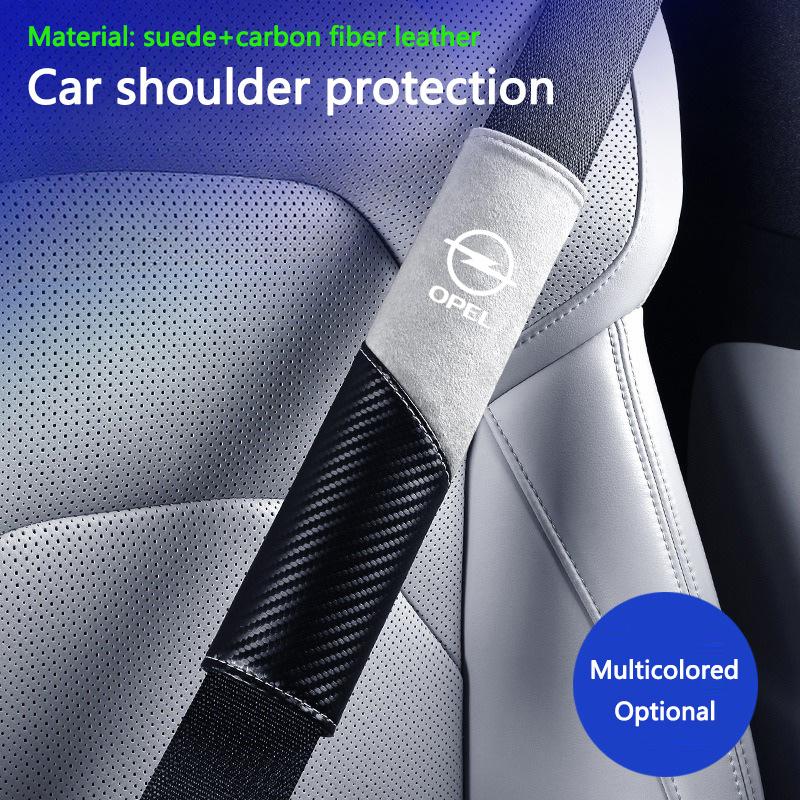 2Pcs Car Seat Belt Shoulder Pad Protection Cover For Opel Astra G H J K F Corsa D Zafira B Insignia Mokka Regal Auto Accessories QS7