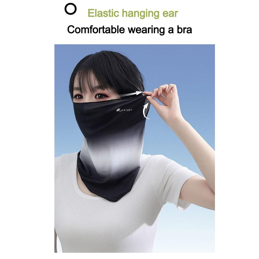 UV Protection Ice Silk Face Mask Breathable Sunscreen Face Veil Fashion Ice Silk Sleeve Outdoor