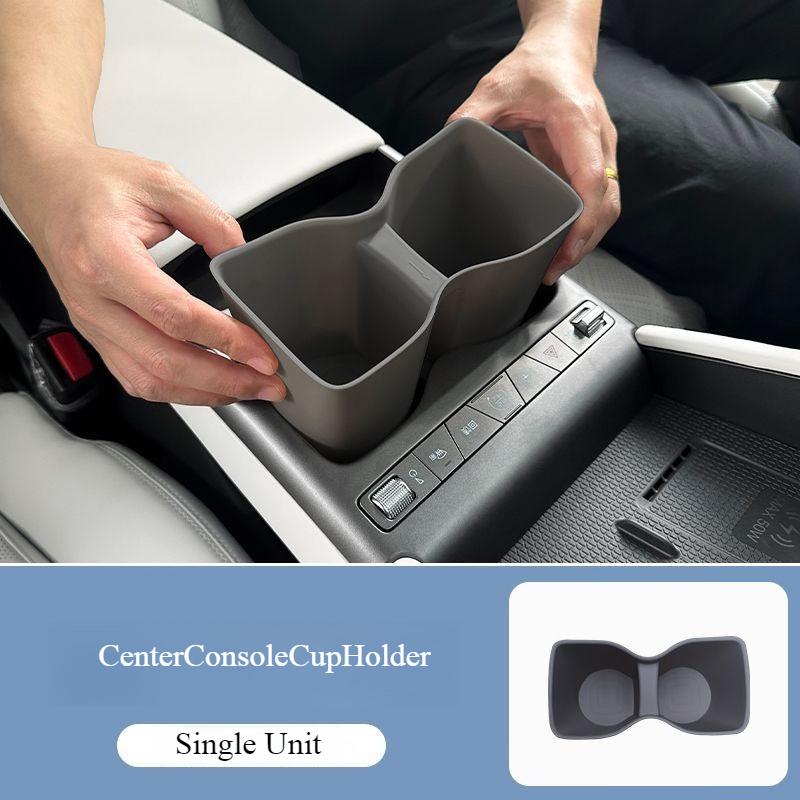 For BYD ATTO 2 2024 2025 Center Console Water Cup Holder Limiter Premium Organizer TPE Drink Storage Box Newest Car Accessories