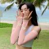1 Pair Women Cooling Anti-UV Driving Arm Sleeves Girls Sun Protection Arm Covers for Ladies Running Riding Outdoor Activity Athletic