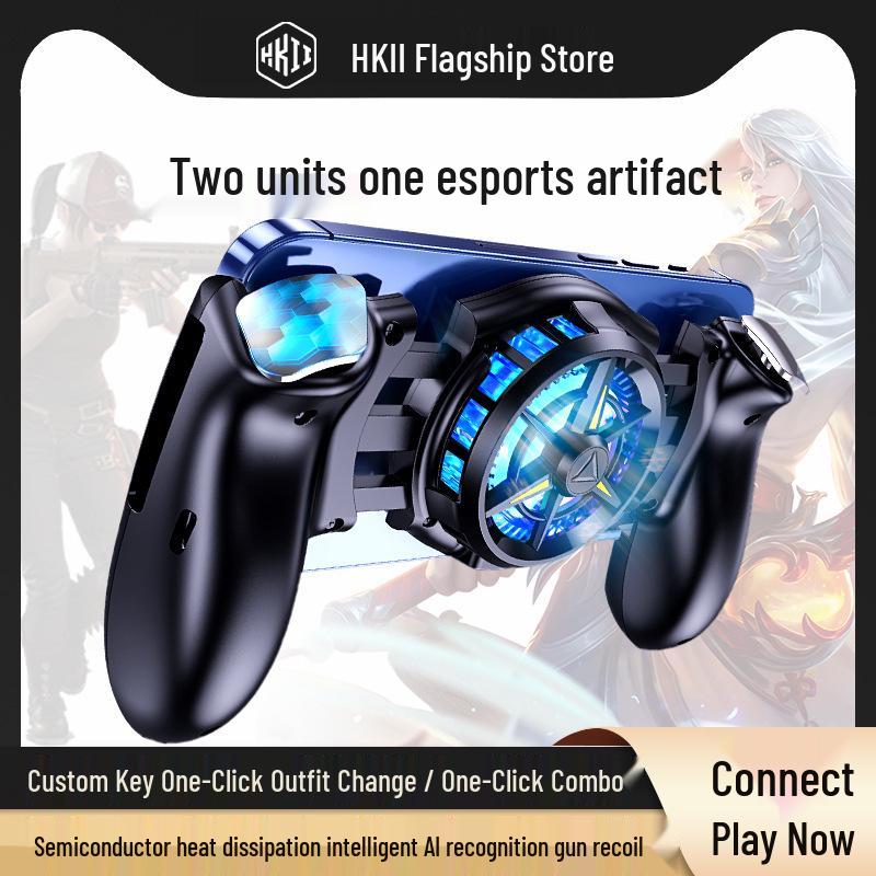 

JK02 D8 Mobile Game Controller with Built-in Cooling and Interchangeable PUBG Skins