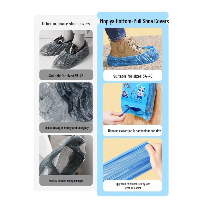 MARYYA Thick Disposable Shoe Covers (100-Pack)