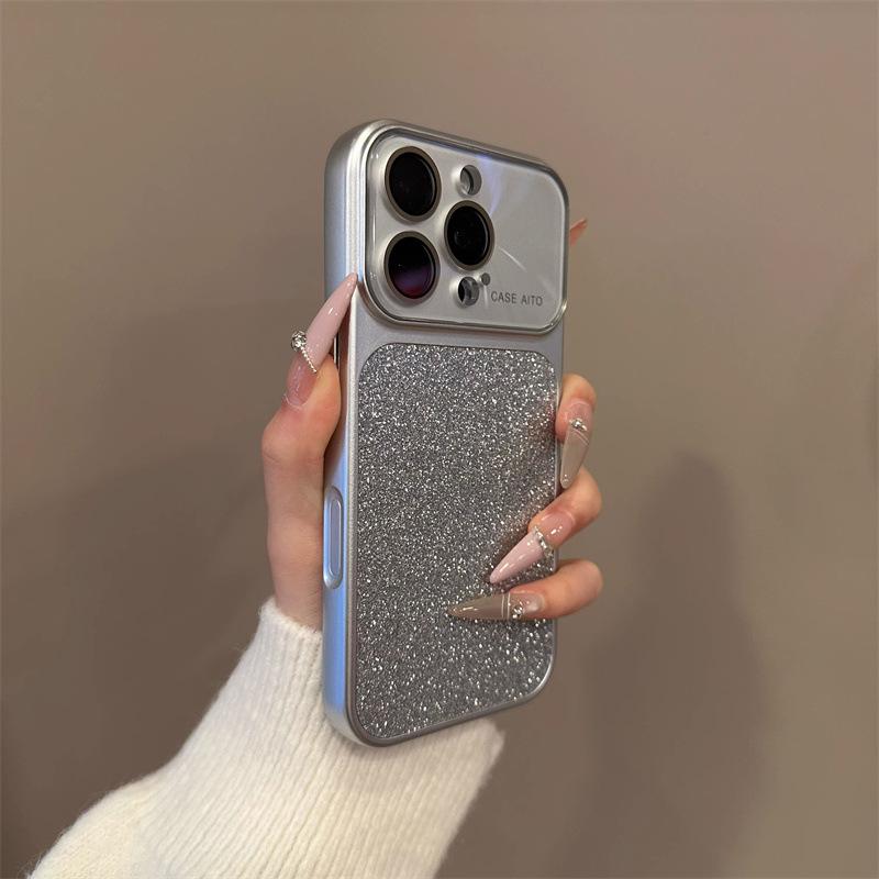 

Compatible Glitter iPhone Pro Case for Models 14, 15, 16, 17 - Aurora Design iPhone 14 [6.1-inch] срібний