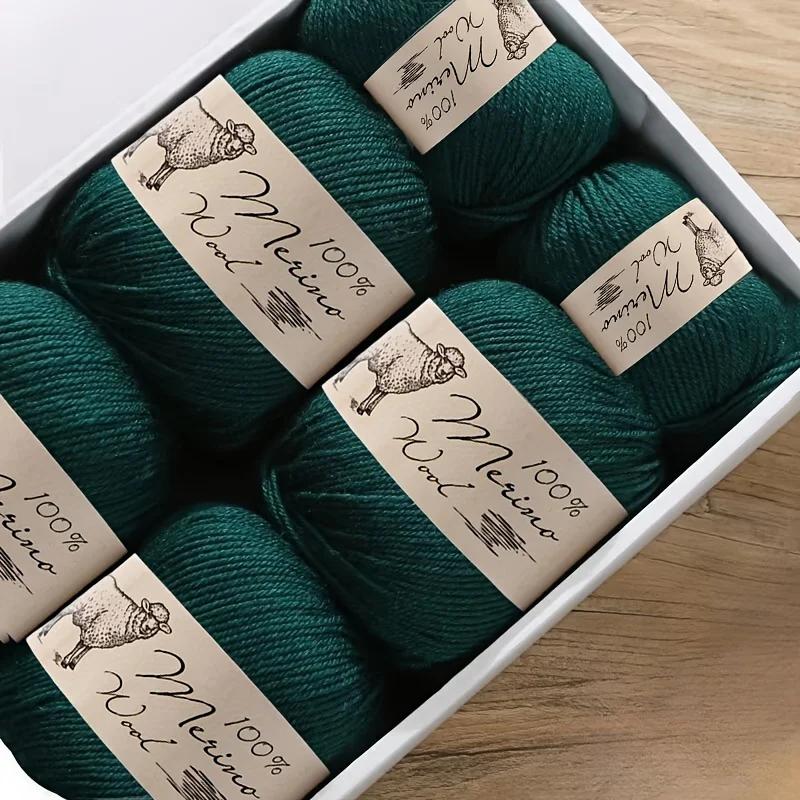 

6 мотков пряжи премиум-класса из мериносовой шерсти для шалей, камвольной толщины (600 г) Машинная стирка Сверхмягкая пряжа для вязания крючком для роскошных одеял DIY поделок