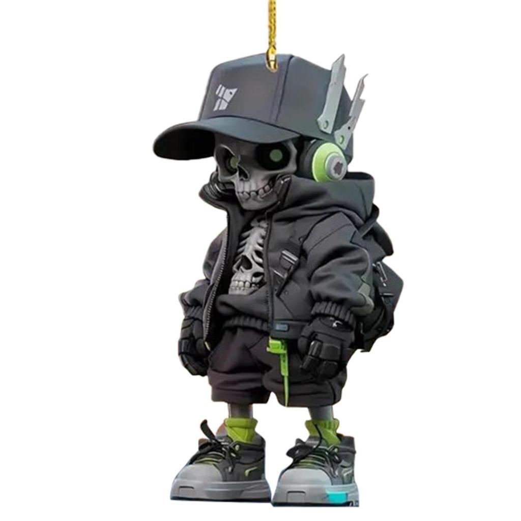 Car Rearview Mirror Skull Car Pendant - Car Rearview Mirror Hanger Acrylic Car Rearview