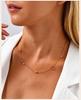 316L Stainless Steel Zirconia Heart Flower Chain Necklace, Women's Thin Link Clavicle Chain Choker,  Fashion Temperament Jewelry