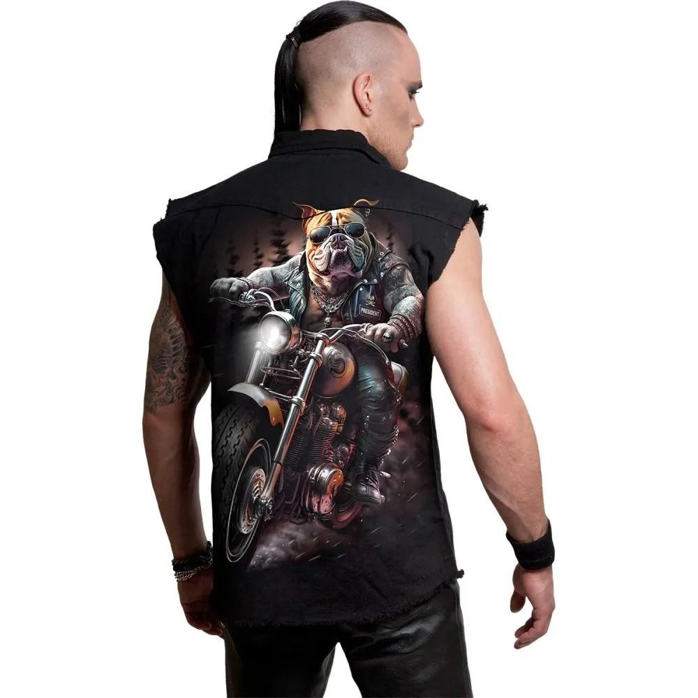 Spiral Direct Unisex-Erwachsene Top Dog Stone Wash Shirt