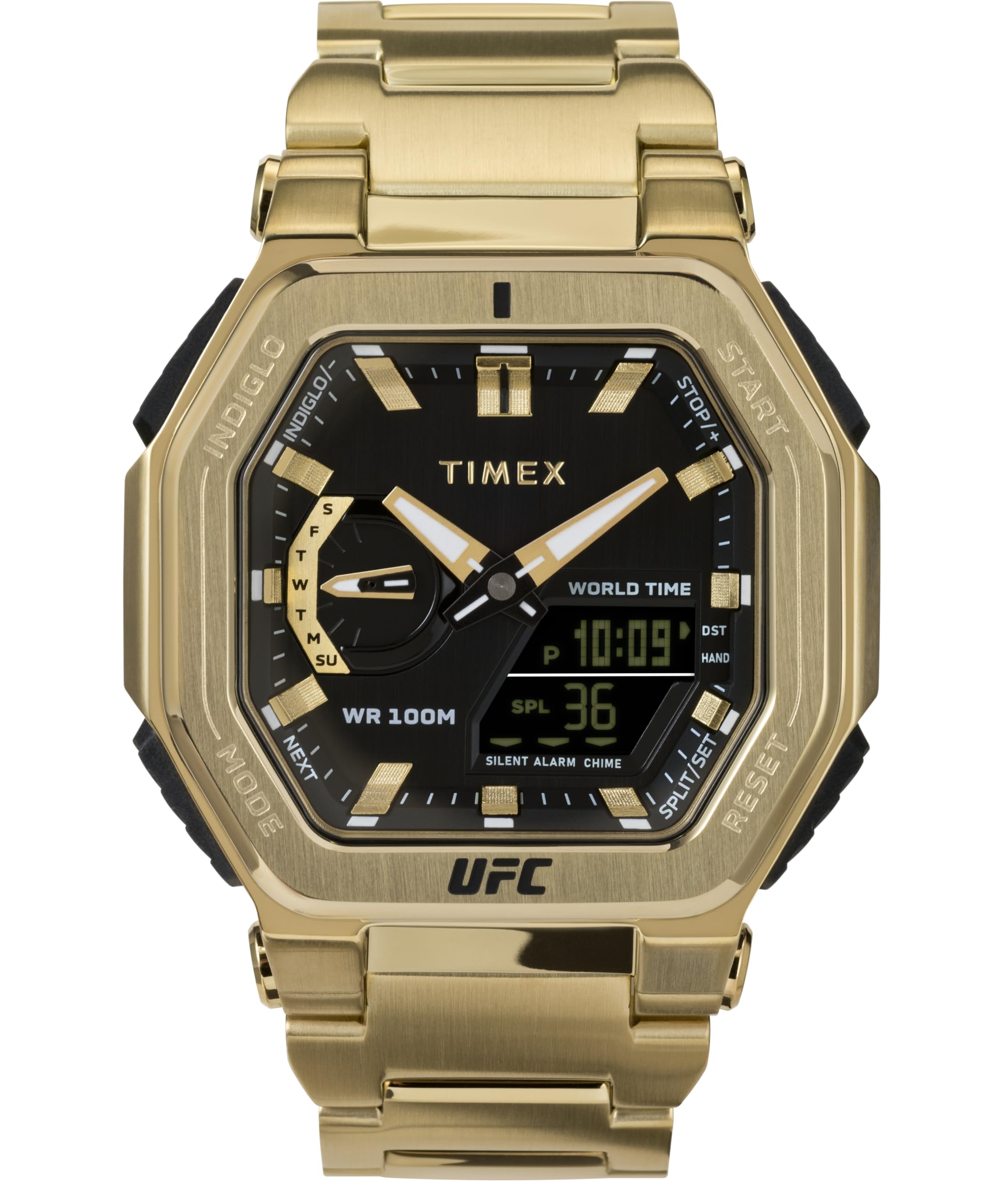 

UFC Watch Quartz 10 ATM Water Resistant Mineral Glass Black Dial TW2V84500 [TIMEX] Men s [Authentic] чорний