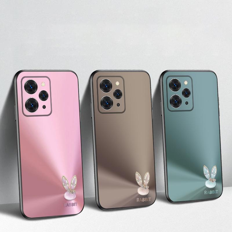A Cute Light Blue Rabbit For Redmi Note 9 9S 10 11 12 12S 13 Pro+ Plus 5G India 14 Pro Global 14S 13C 14C TPU Soft Phone Case