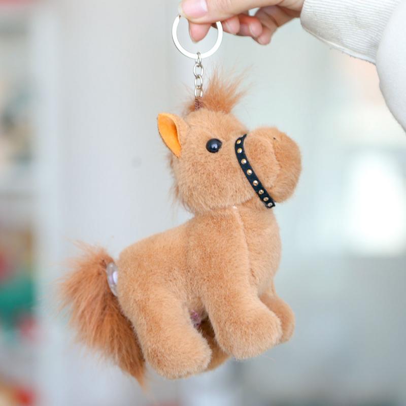 Turn Tail Cute Horse Plush Toy Kawaii Lifelike Animal Soft Horse Stuffed Doll Decor Friend Kid Birthday Gift