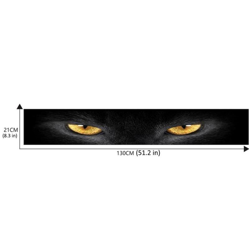 Car Windshield Sticker, Rear Car 3D Sunscreen Sticker, Terrorist Decor, Front Wolf Sticker, Cat Eyes Sticker, Decorative, 130*21Cm