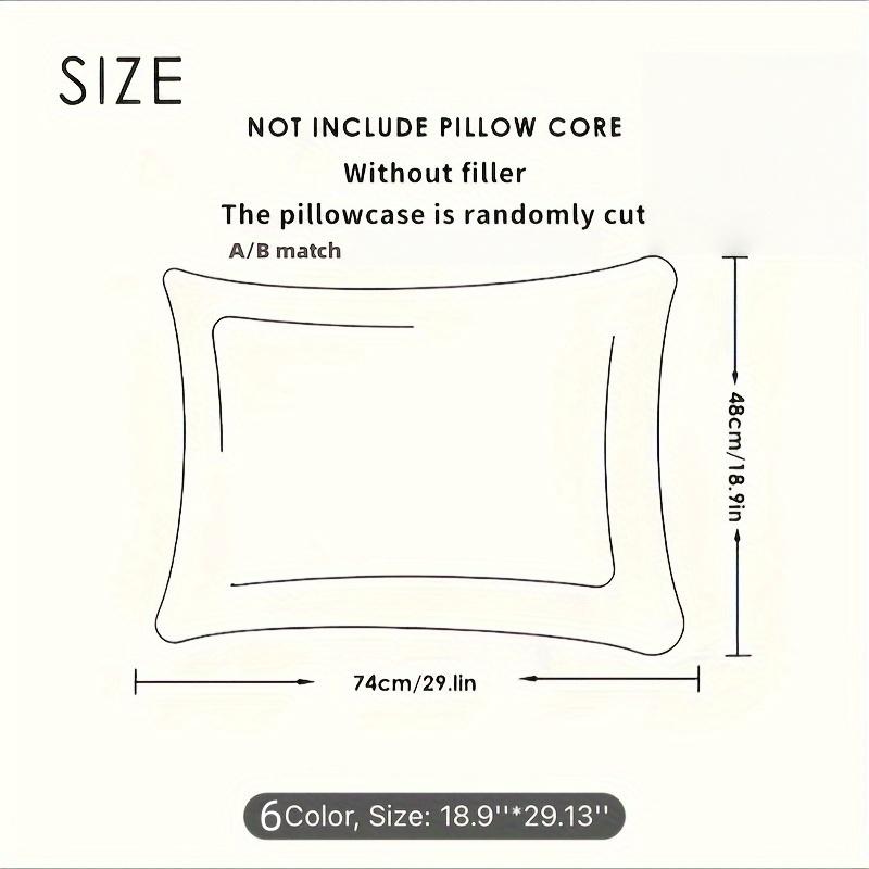 Polyester Microfiber Striped Pillowcase Machine Washable Pillow Cover Bedroom Decor Suitable For Adult With Children