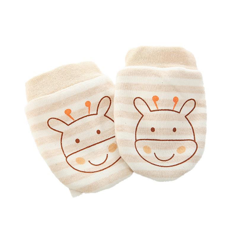 Chewable Cotton Baby Mittens: Anti-Scratch, Colorful, Drawstring Design for Newborns