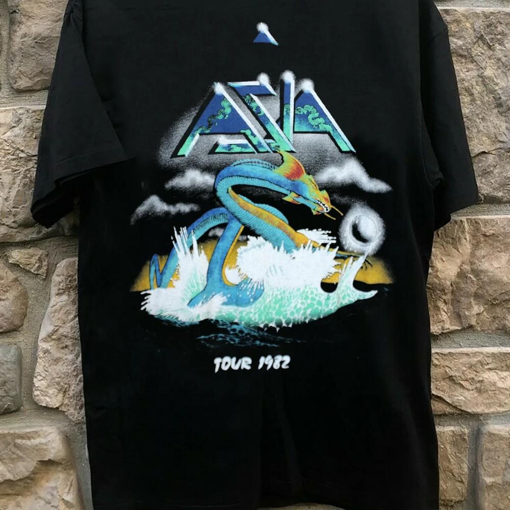 Asia band 1982 tour black  Cotton Unisex All sizes S to 5Xl AD523 Unisex T-Shirt L
