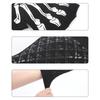 Stretch Punk Skeleton Gloves Black Skull Half Finger Gloves  Halloween Party