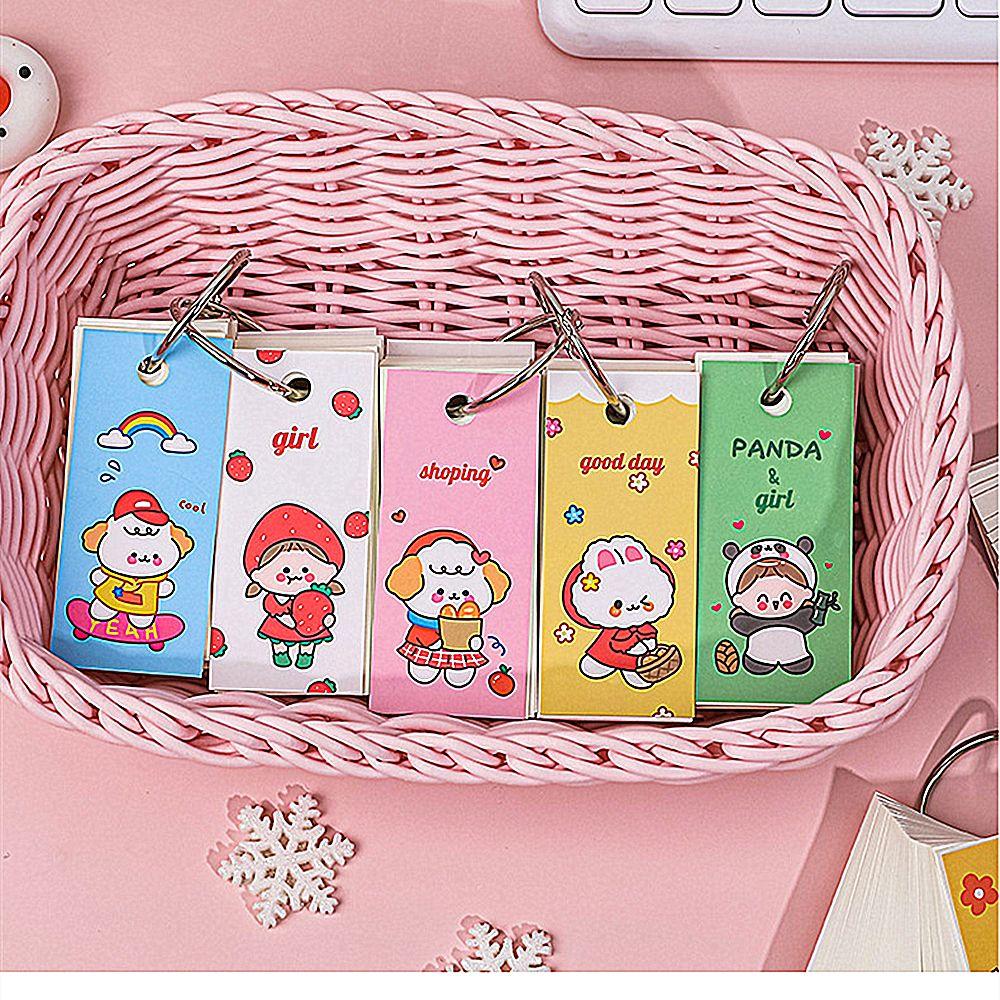 

1PC Stationery Binding Cartoon School Office Supplies Memo Pad Coil Notebook Loose-Leaf