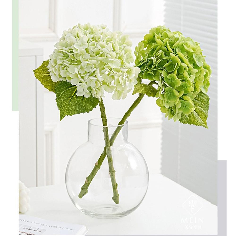 Green Hydrangea Artificial Flowers Like Real Hydrangea Flowers Decoration Wedding Arrangement Flowers Decor Bridal Bouquet 3Pcs
