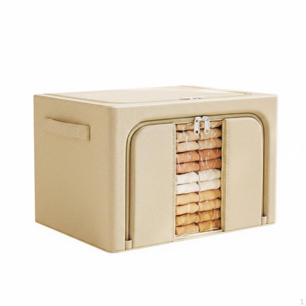 Framed foldable Clothes container Design FrontOpening Storage Box Stackable textile