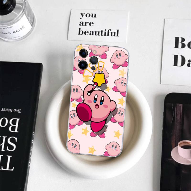 Cute K-Kirbys Phone Case For iPhone 17 16 15 14 13 11 12 Pro Max 16 Plus Transparent