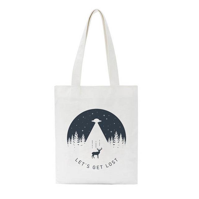 Hot Air Balloon Whale Cute Print Shoulder Bags Star Harajuku Shopping Bag Large Capacity Street Shoot Handbag Women Bag Wallet