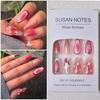 Spicy Girl 3D Almond Shape Blusher Color False Nails (24 pcs) - Pure Desire Style, Removable Glue-On, Wearable Manicure
