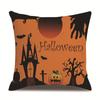 Halloween Linen Pillow Cover Printed Pillow Cover