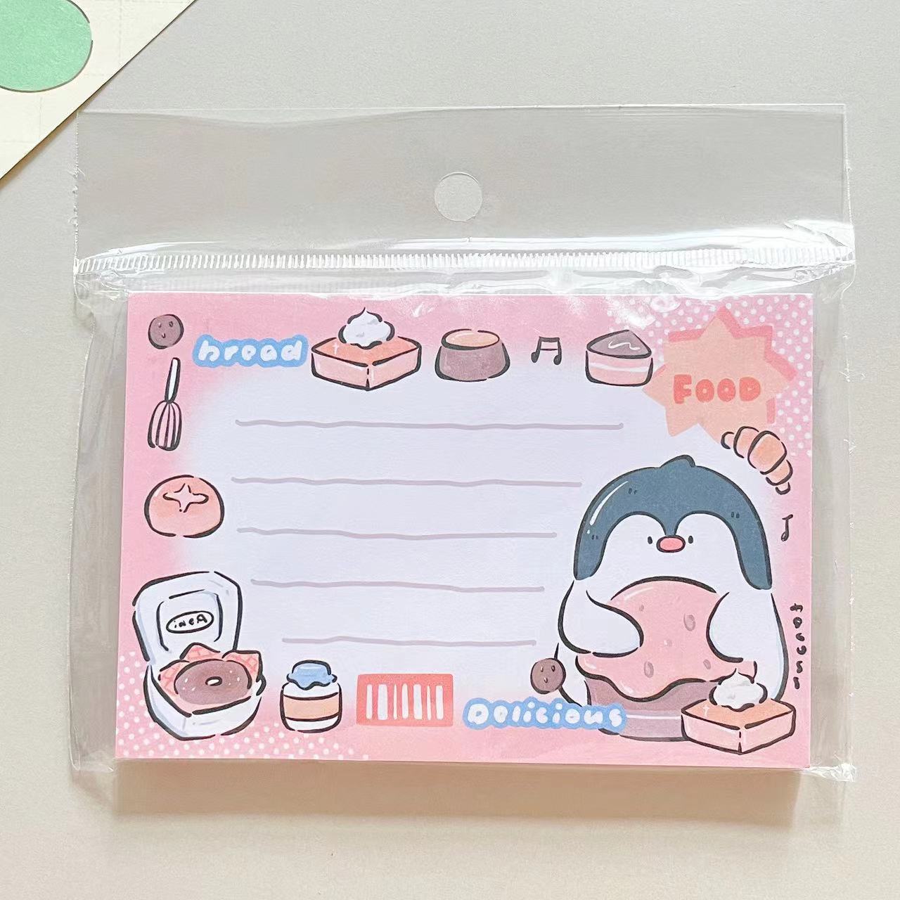 

Kawaii Stationery Little Penguin Notebook Cute Cartoon Tearable Non Adhesive Notes Learning Office Lovely Memo Pad Reminder