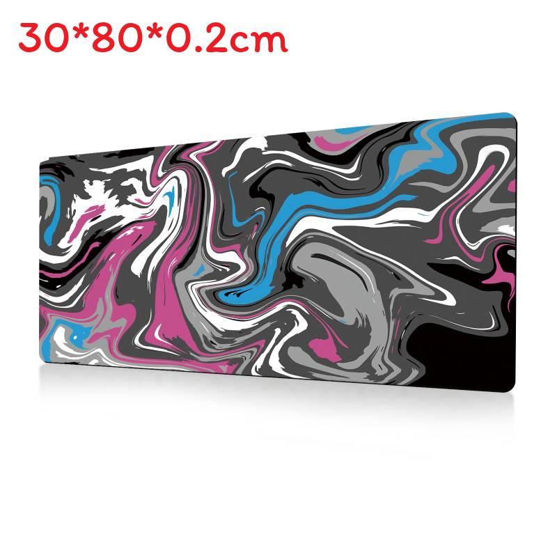 Ofis Masası Konforu İçin Kaymaz Yüzeyli Soyut Akışkan Büyük Mouse Pad