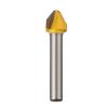 Excellent Physical Properties Router Bit Chamfer Concentricity Degree V Shaped Flat Head High Strength V Shaped