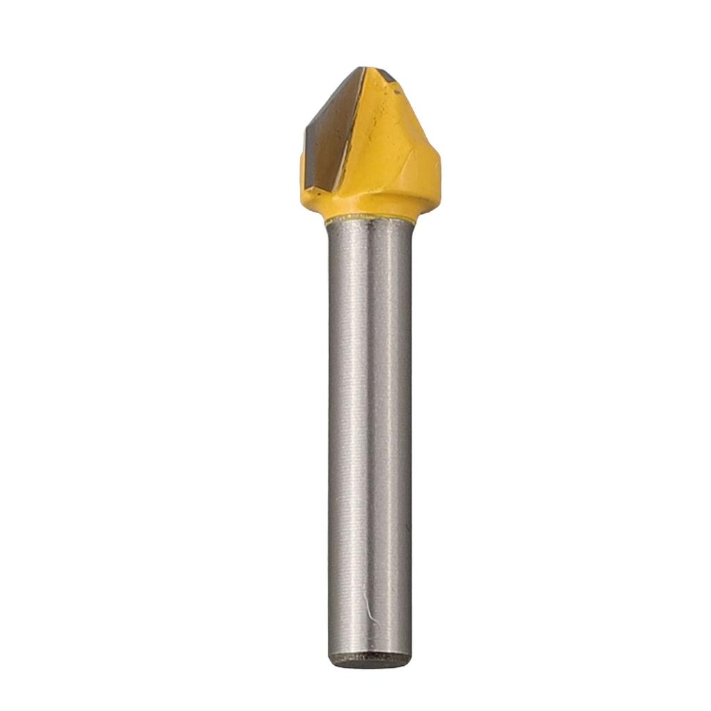 Excellent Physical Properties Router Bit Chamfer Concentricity Degree V Shaped Flat Head High Strength V Shaped