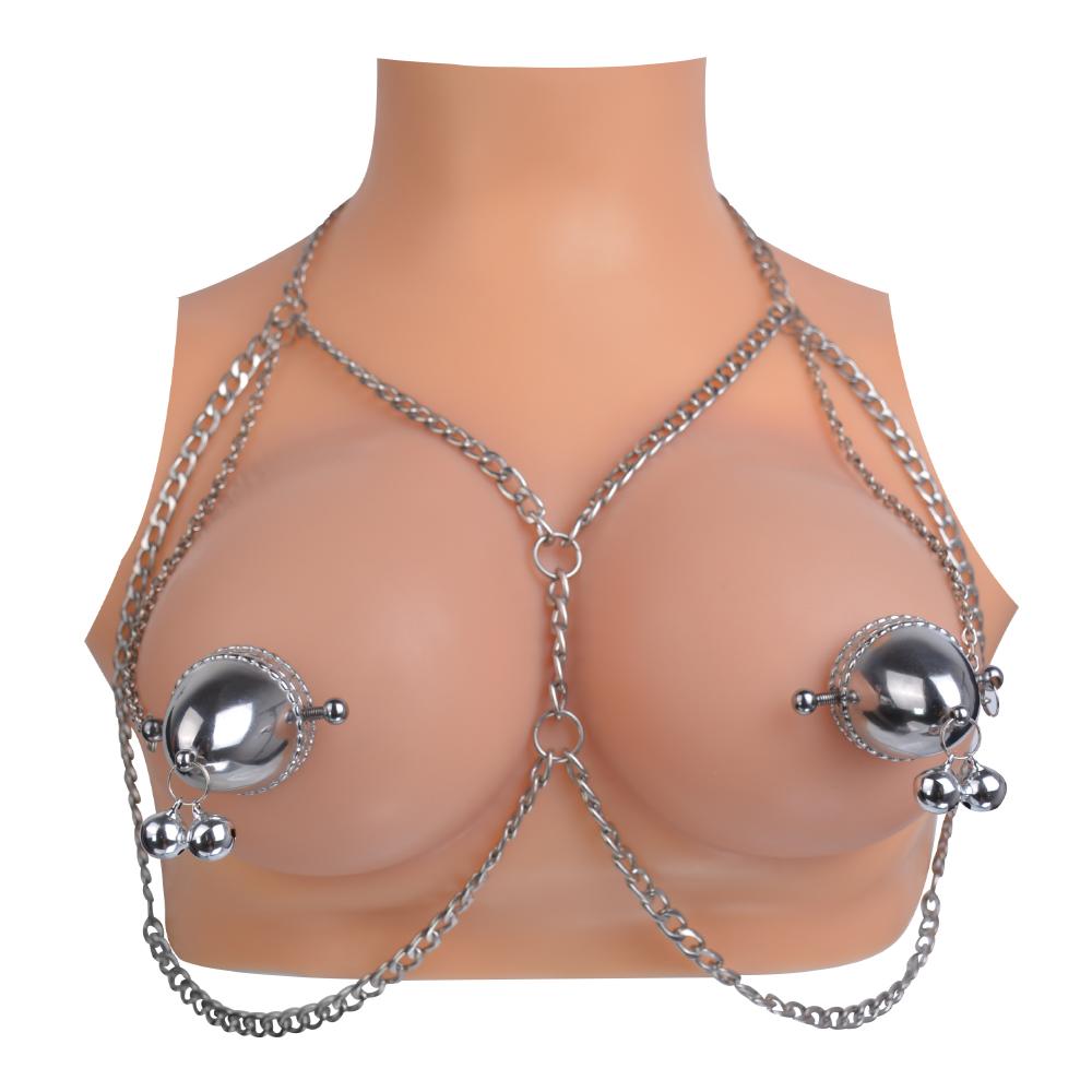 Bdsm Bondage Sex Products of Metal Nipple Clamp with Metal Chain for Women Fetish Steel Nipple Men Metal Bell Breast Clamps