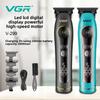 Original VGR V-299 Elektrischer Haarschneider mit 5-stufiger Beschleunigung für Männer mit LCD-Digitalanzeige Friseursalon Haushalt Öl-Kopf-Haartrimmer