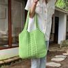 Literary Retro Knitting Bag Large Capacity Knitting Bag Twist Handbag Tote Bag Crossbody Bag Senior Ladies Bag