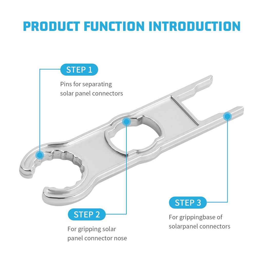 Solar Connector Metal Spanner Wrench Solar Connector Tool Metal Spanner Wrench Assembly for Solar Panel Cable System