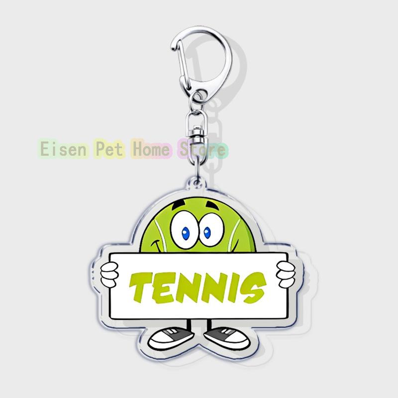 Classic Sports I Love Tennis Keychains for Accessories Bag Hobby Bike Car Keyrings Jewelry Friends Father Boyfriends Gifts