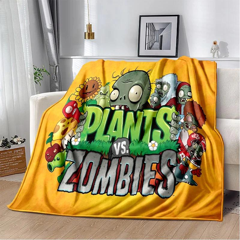 Annier Unisex Pvz Plants Vs.zombies Game Cartoon Soft Plush Blanket,Flannel Blanket Throw Blanket For Living Room Bedroom Bed Sofa Picnic Kids