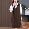2024 French Chic Sleeveless Vest Dress: Plus Size Mother's Spring & Autumn Fashion