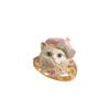 Nouvelle Bague Chat Chien Zircon Scintillant Nœud Tendance Mode Femme Polyvalente Personnalité Douce Mignonne Animal Bijoux Cadeau