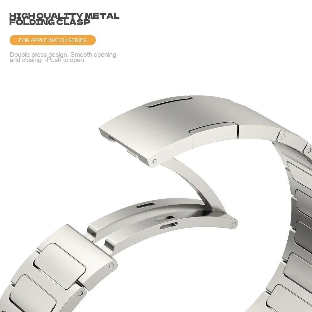 Titanium Strap Compatible for Apple Watch Ultra 3 Band 49mm 44mm 46mm 45mm 40mm 41mm 38mm IWatch 11 10 9 8 7 6 5 4 SE 3 2 Ultra