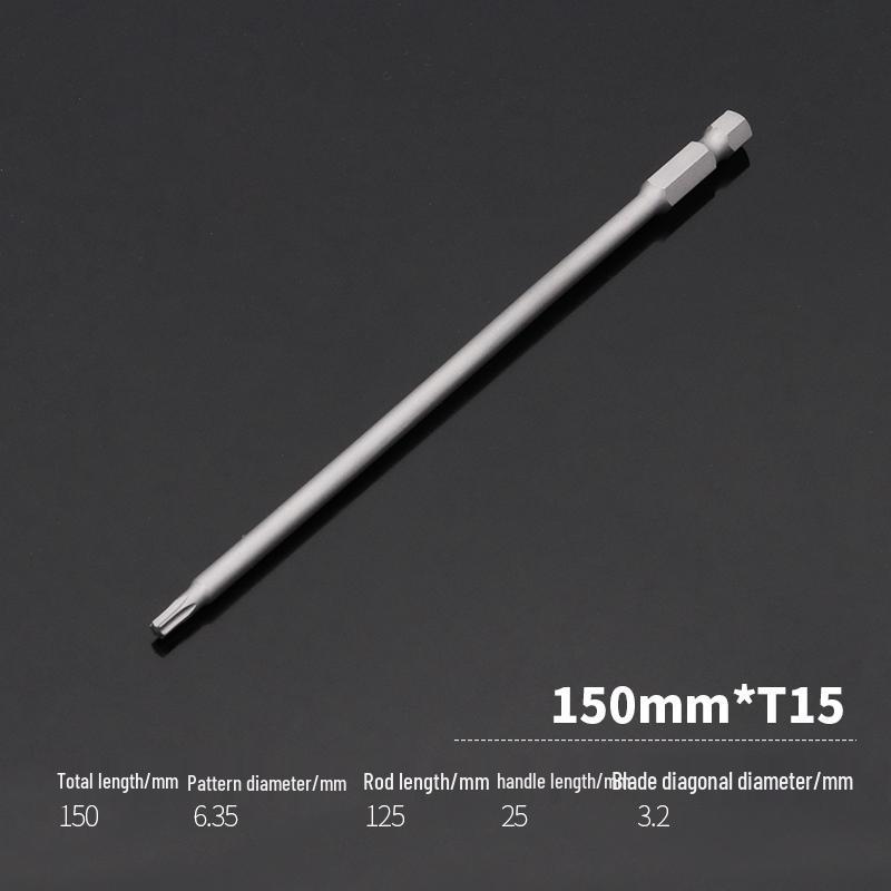 Extended Star Magnetic Screwdriver Bit Set T8/T25/T30/T40 for Electric Screwdrivers and Drills