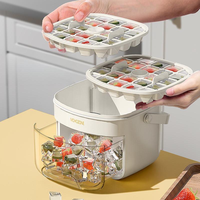 

Press Type Large Capacity Ice Making Box 48 ice cube grids белый