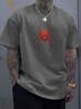 Unisex O Neck Tee Vivid Red Spider Animal Pattern Print Cotton Short Sleeve Loose Summer Breathable Daily Casual Basic Wear Top